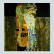 Tela Gustav Klimt Le tre età della vita